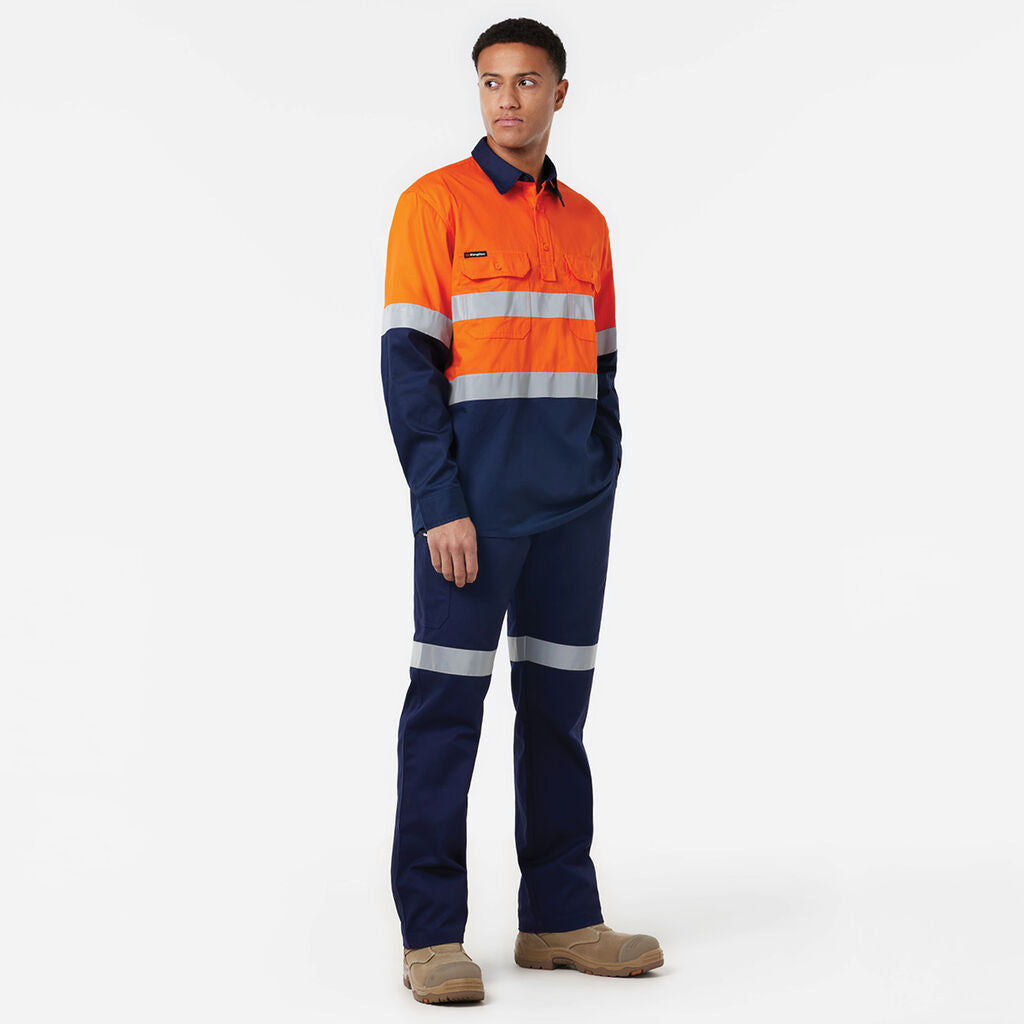 King Gee Originals Closed Front Vented Drill Shirt Tape (K54007)