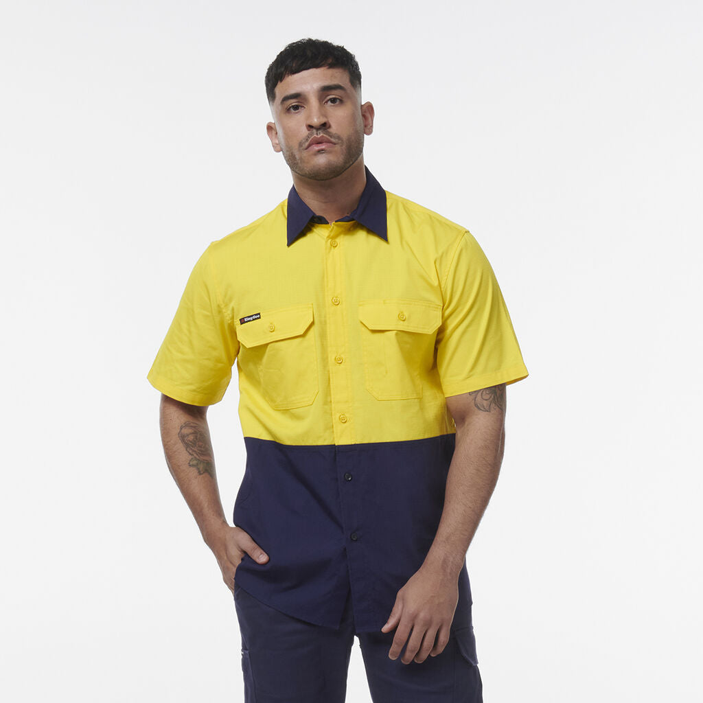 King Gee Workcool Vented Spliced Short Sleeve Shirt (K54008)