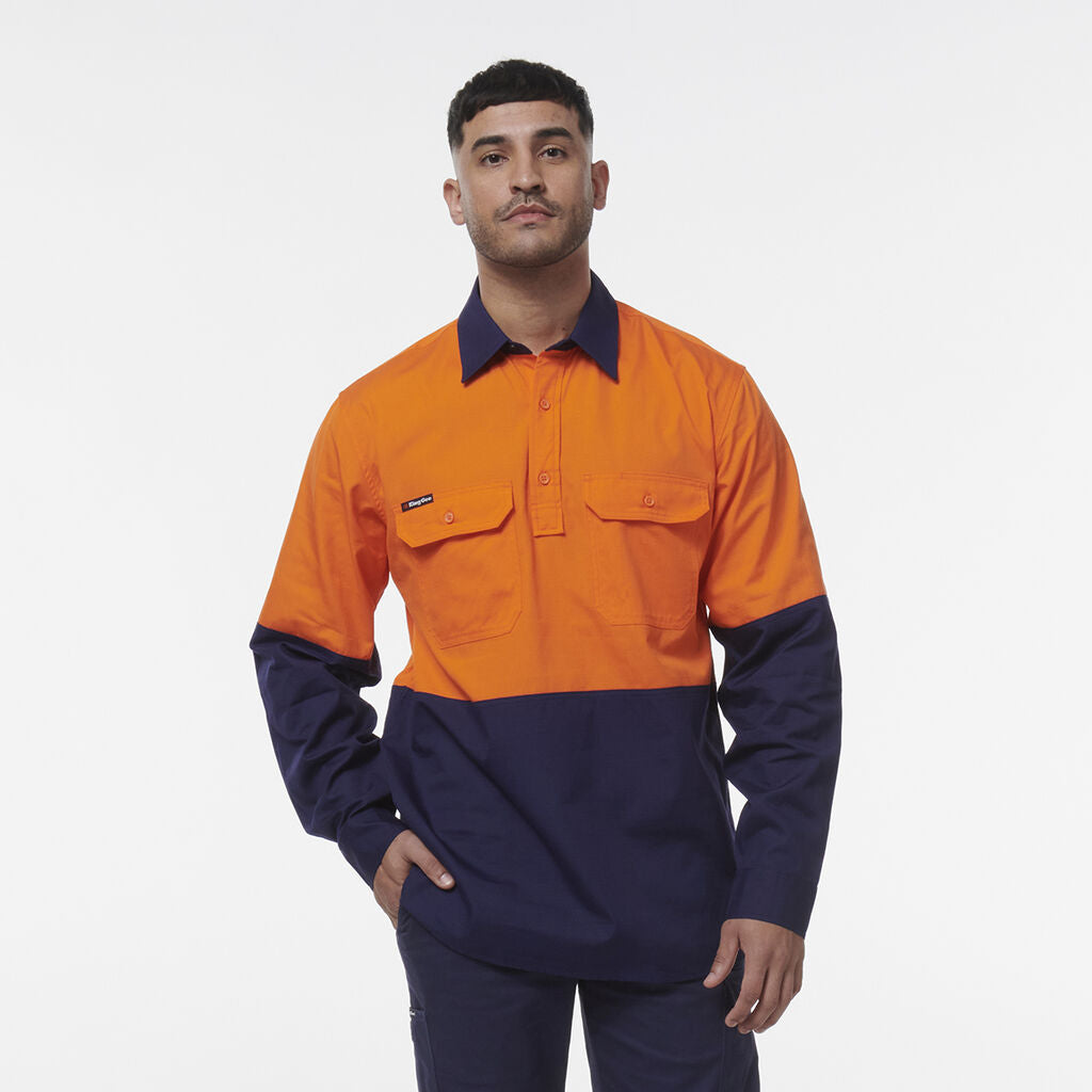 King Gee Workcool  Vented Closed Front Spliced Shirt (K54011)