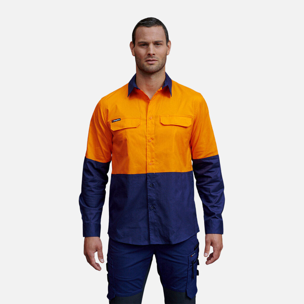 King Gee Workcool Pro Hi-Vis Stretch Long Sleeve Work Shirt