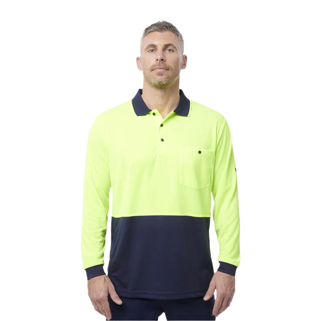 King-Gee-Workcool-Hyperfreeze-Hi-Vis-Two-Tone-Polo-Shirt