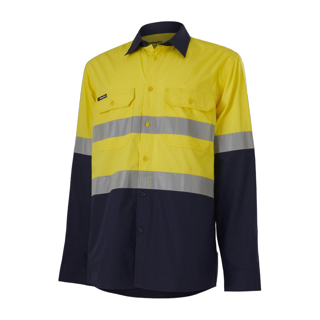King Gee Workcool Vented Spliced Shirt Taped L/S (K54913)