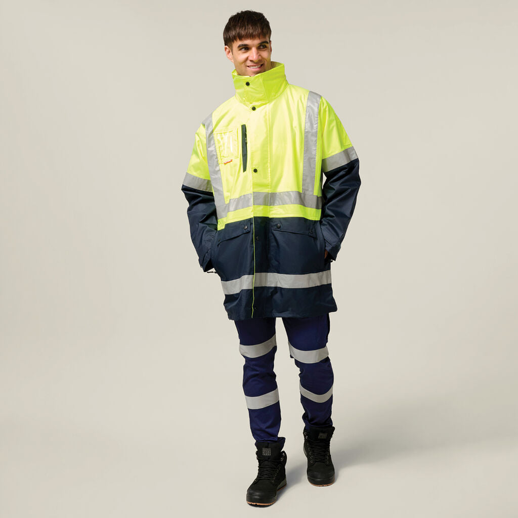 Hard Yakka Hi-Vis 4-In-1 Taped Wet Weather Jacket (Y06057