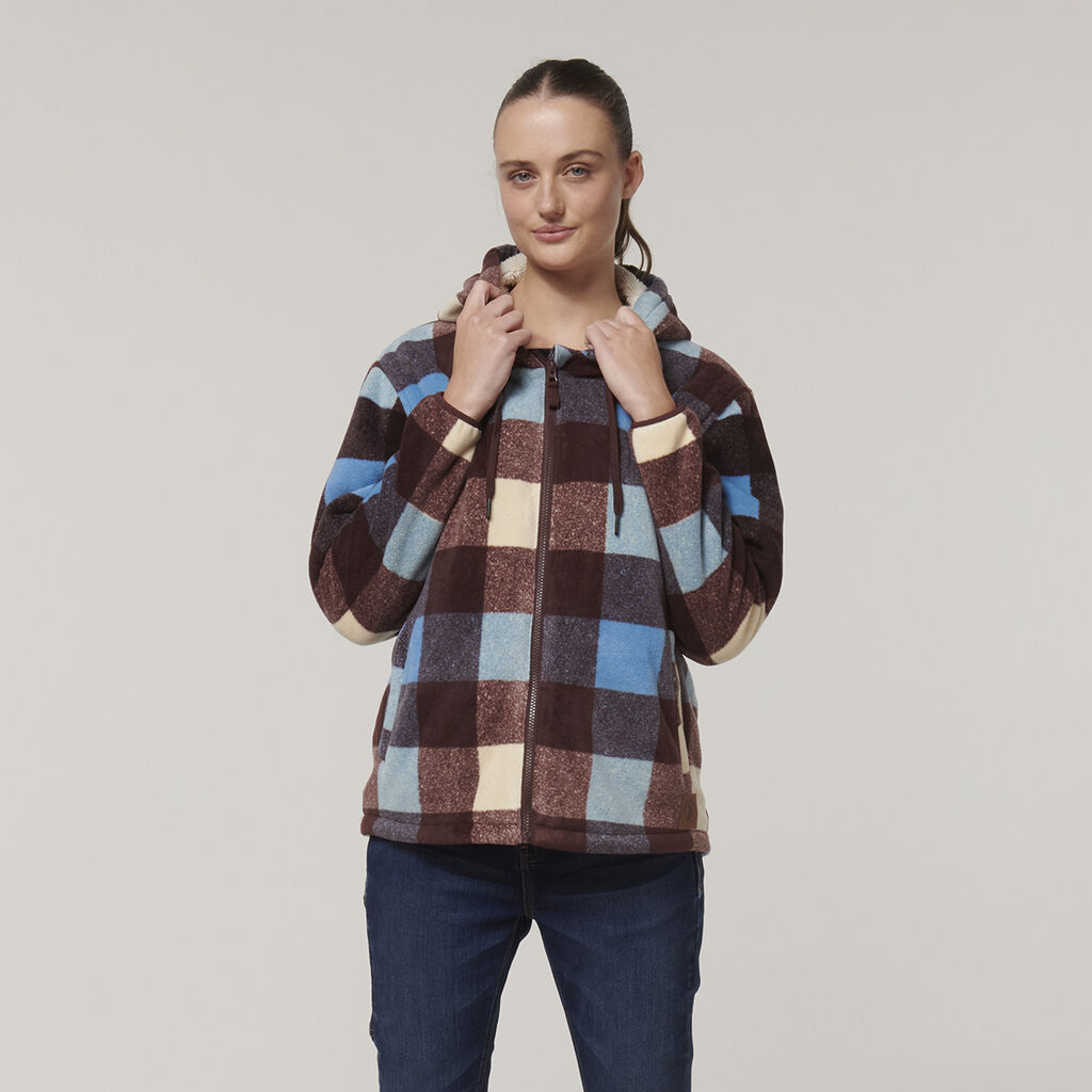 Hard Yakka Womens Check Zoodie - (Y08522)