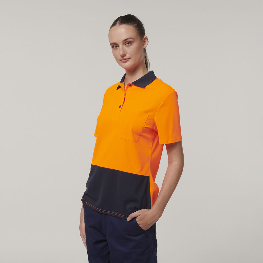 Hard Yakka Womn's Short Sleeve Hi Vis Polo (Y08601)