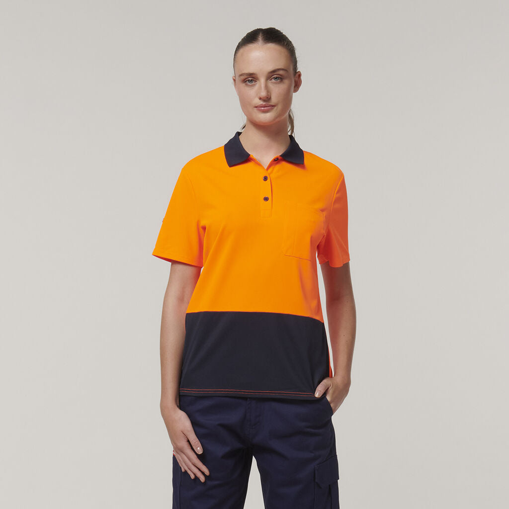 Hard Yakka Women's Short Sleeve Hi Vis Polo (Y08601)