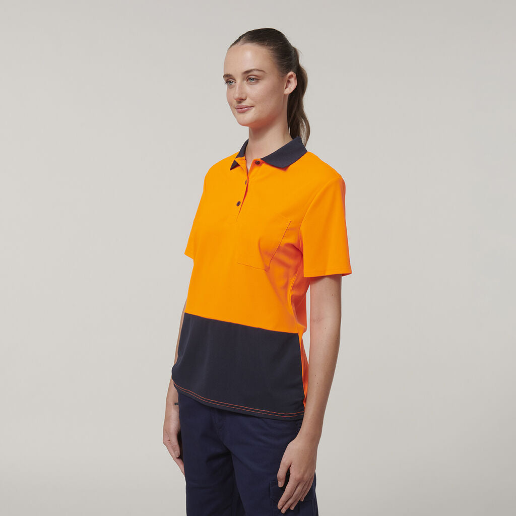 Hard Yakka Women's Short Sleeve Hi Vis Polo (Y08601)