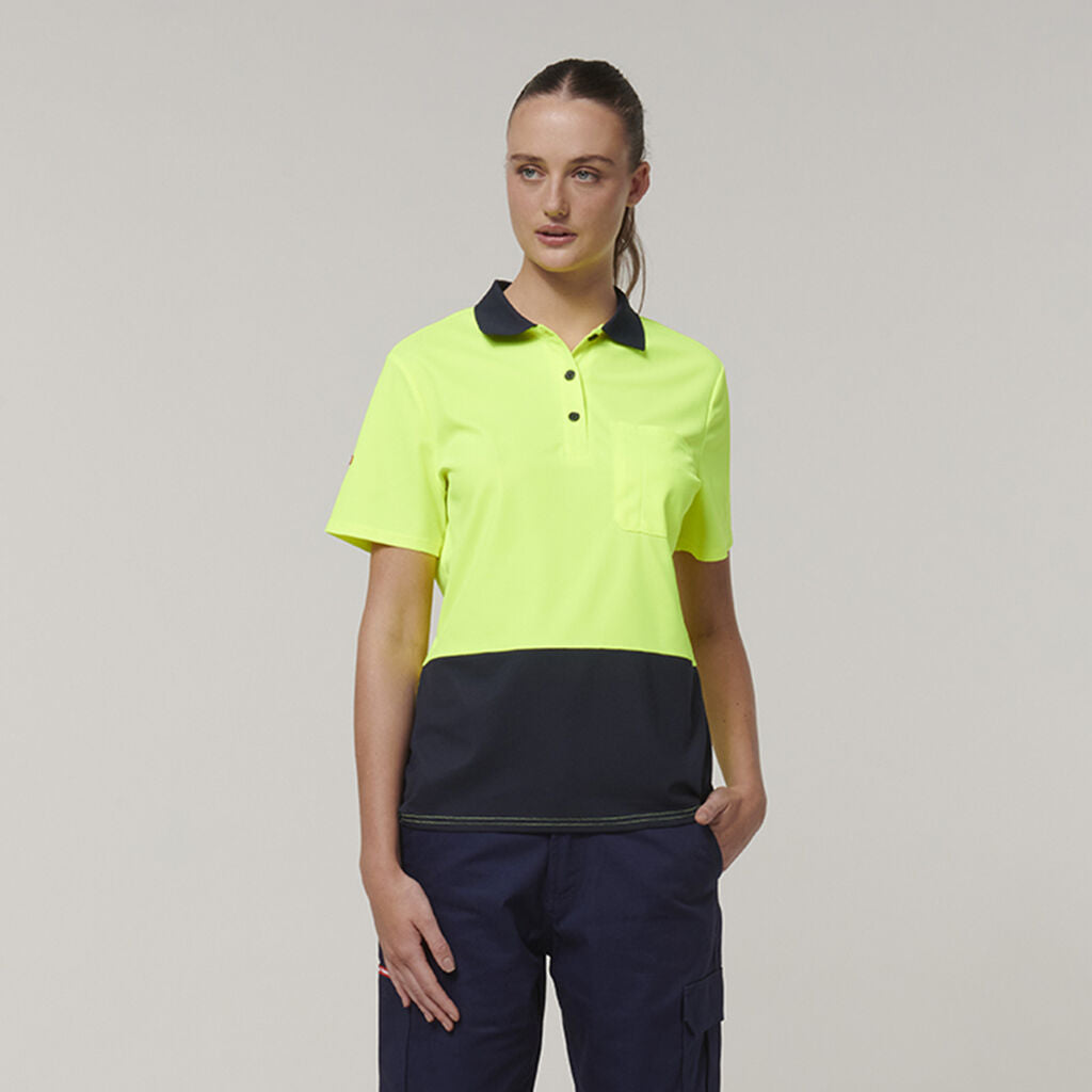 Hard Yakka Women's Short Sleeve Hi Vis Polo (Y08601)