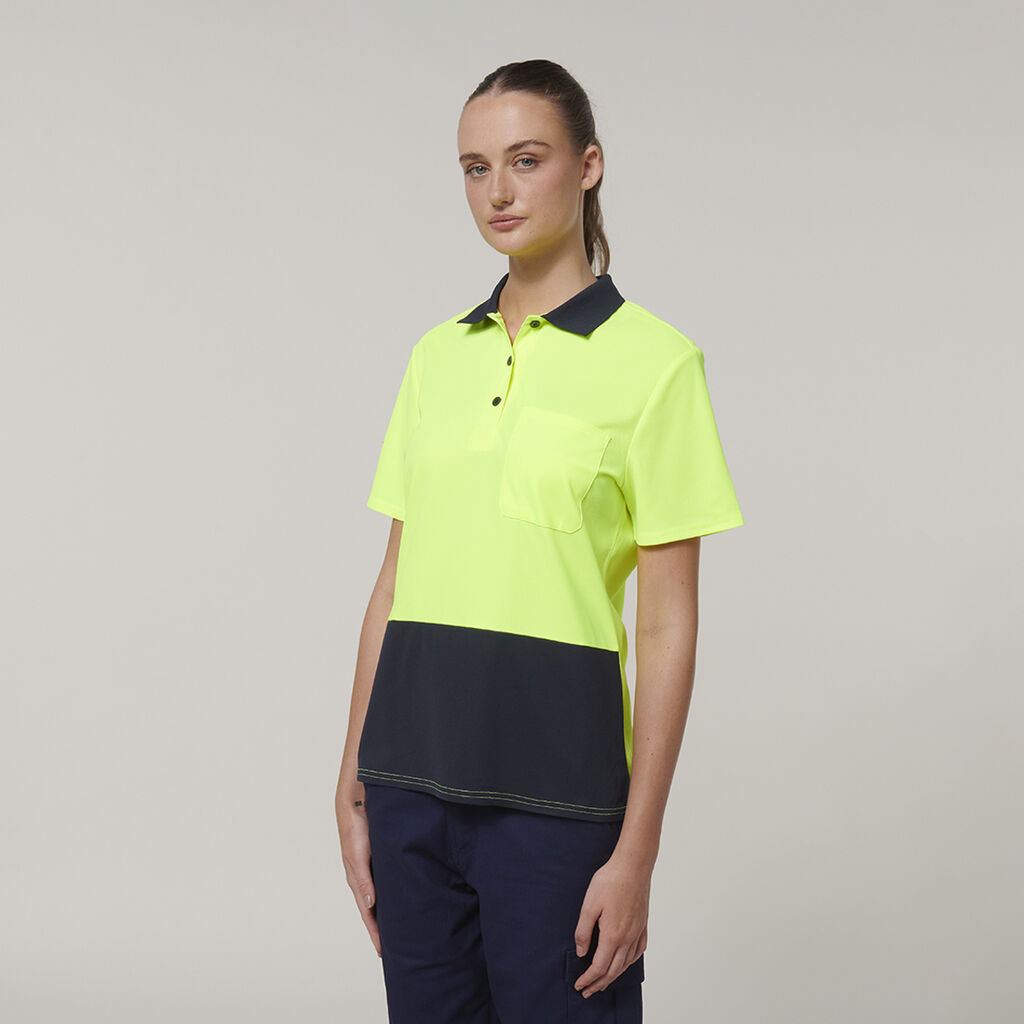 Hard Yakka Womn's Short Sleeve Hi Vis Polo (Y08601)