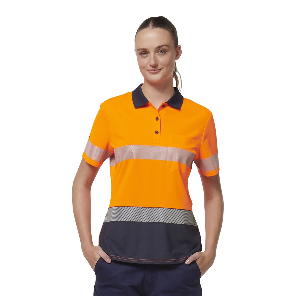 Hard Yakka Womn's Short Sleeve Hi Vis Taped Polo (Y08602)