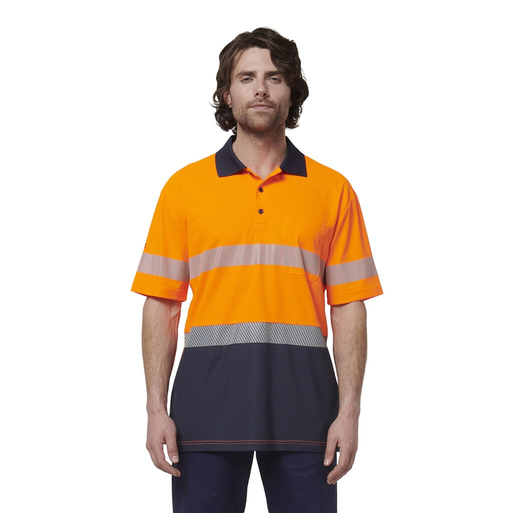 Hard Yakka Men's Short Sleeve Hi Vis Taped Polo (Y19618)