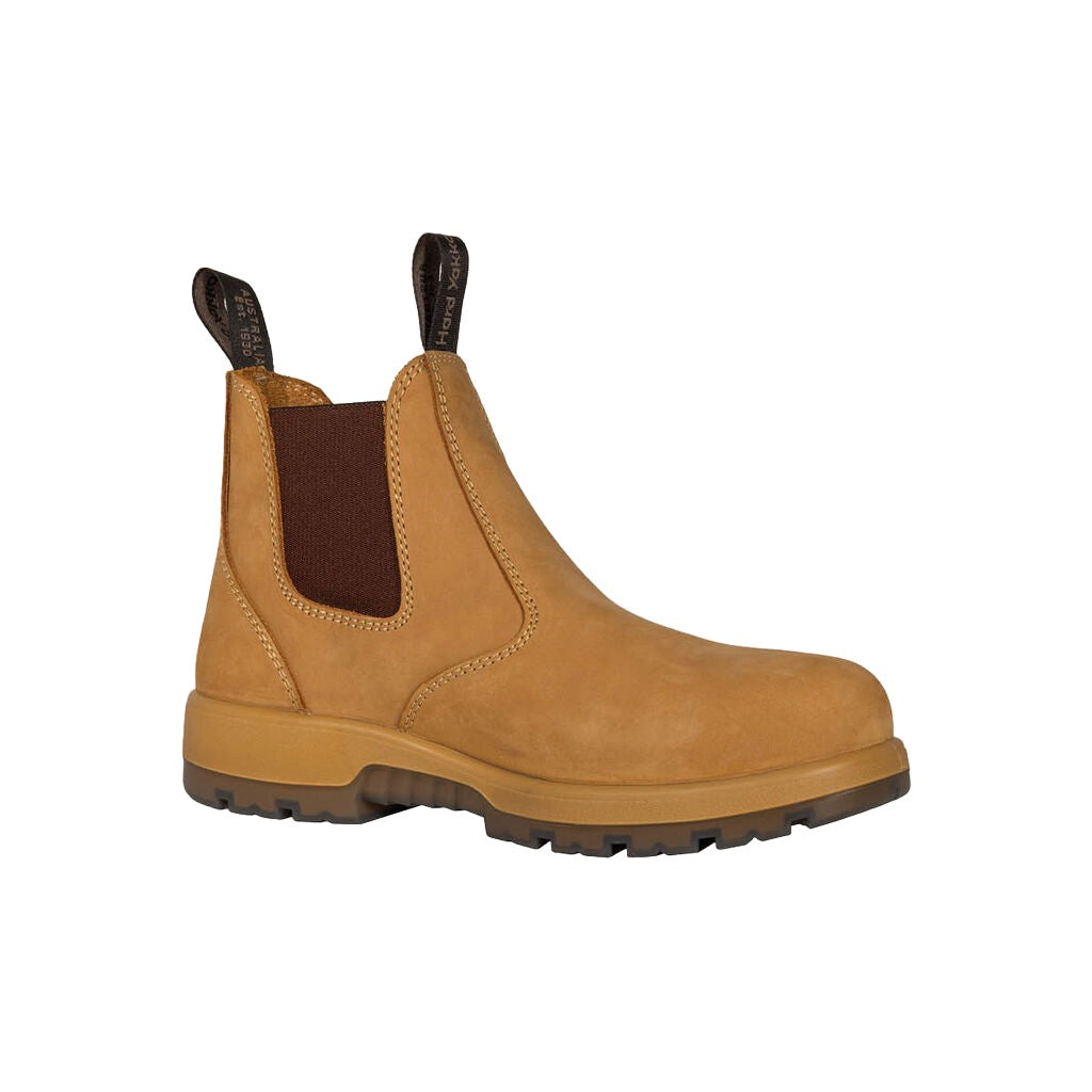 Hard Yakka Outblack Pull On Stell Toe Pr Safety Boot - Wheat (Y60174)