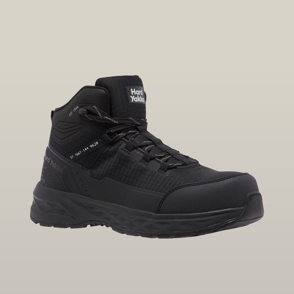 Hard Yakka X Range Mid Composite Toe Safety Boot - Black (Y60363)