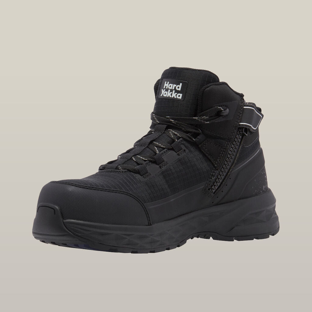 Hard Yakka X Range Mid Composite Toe Safety Boot - Black (Y60363)