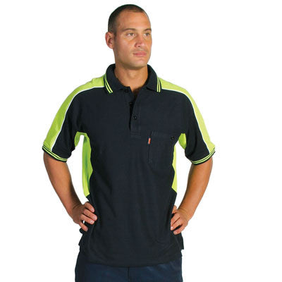 DNC Polyester Cotton Panel S/S Polo Shirt (5214)
