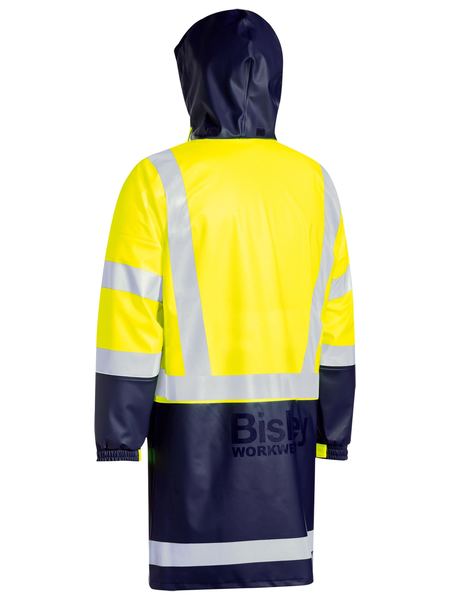 Bisley Taped Two Tone Hi-Vis Stretch PU Rain Coat (BJ6935HT)