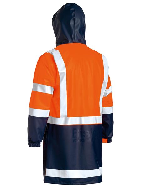 Bisley Taped Two Tone Hi-Vis Stretch PU Rain Coat (BJ6935HT)