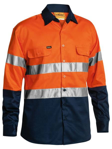 Bisley Taped Hi Vis Drill Shirt - Long Sleeve (BT6456)