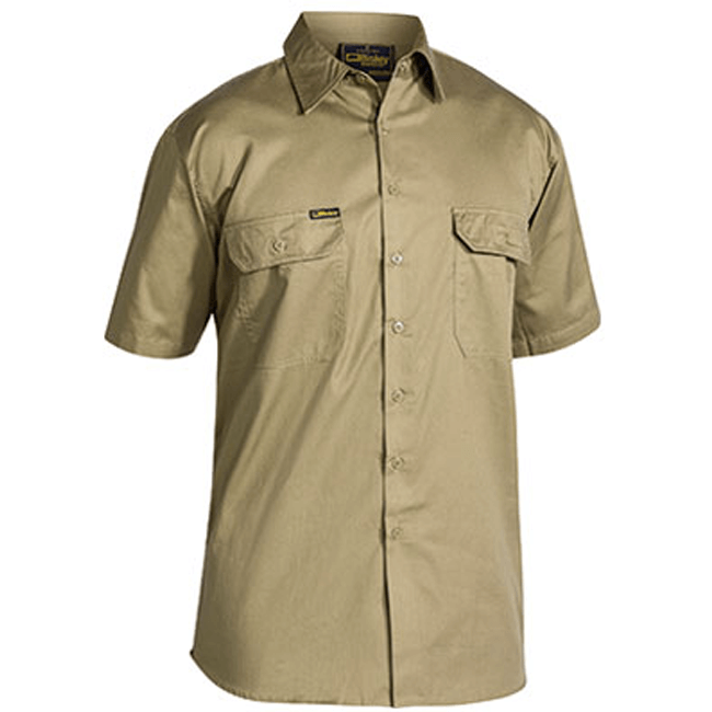 Bisley Cool Lightweight Drill Shirt - Short Sleeve (BS1893)