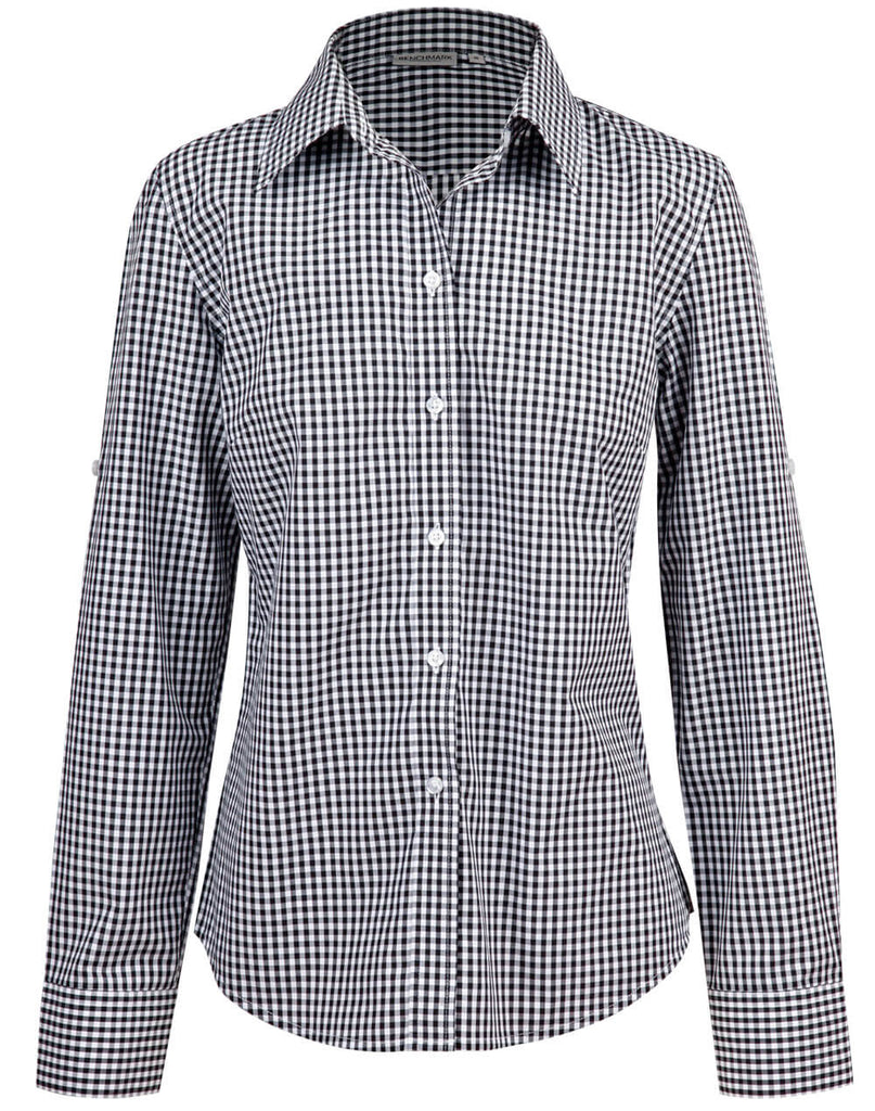 Winning Spirit Ladies’ Gingham Check Long Sleeve Shirt (M8300L)