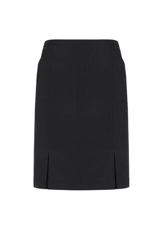 Biz Corporate Womens Front Pleat Detail Straight Skirt (20720)