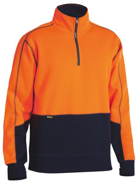 Bisley Hi Vis Fleece 1/4 Zip Pullover (BK6989)