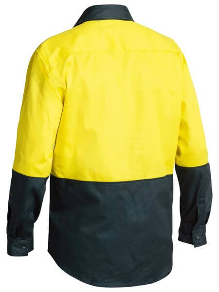 Bisley Hi Vis Closed Front Drill Shirt- Long Sleeve (BSC6267)