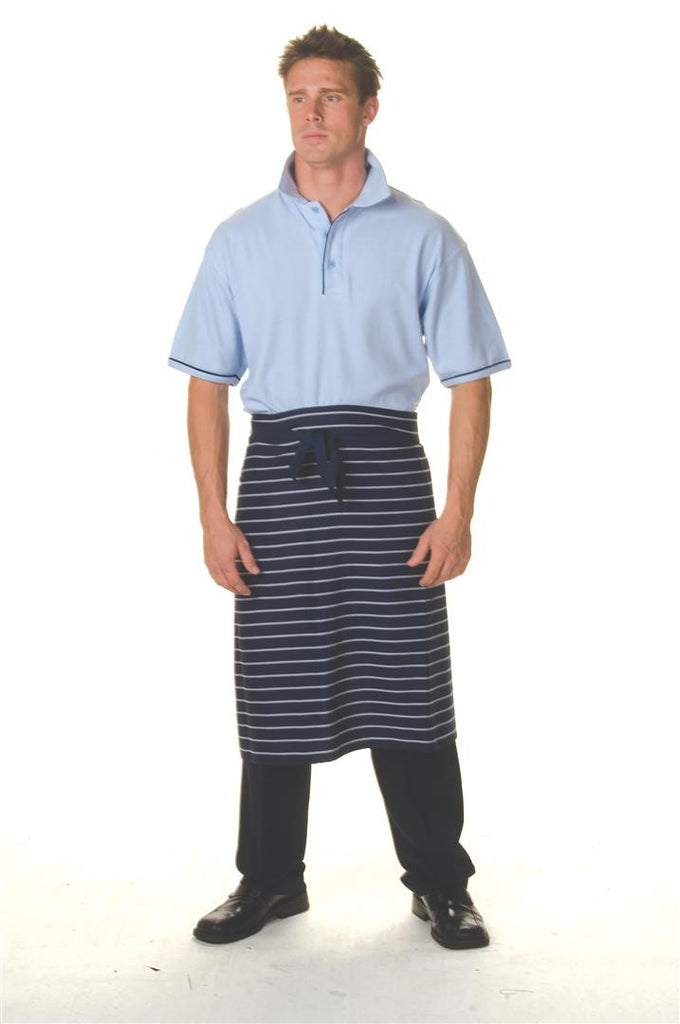 DNC Pinstripe 3/4 Apron No Pocket (2336)