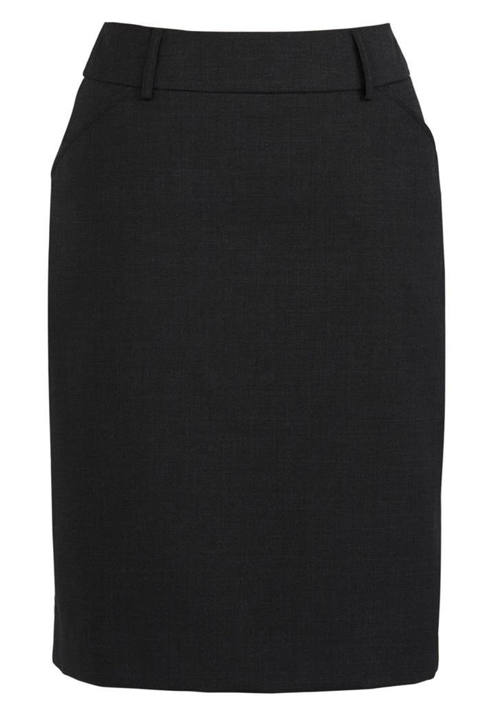 Biz Corporates Womens Comfort Wool Stretch Multi-Pleat Skirt (24015)