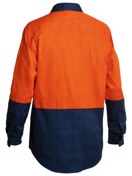 Bisley Hi Vis Closed Front Drill Shirt- Long Sleeve (BSC6267)