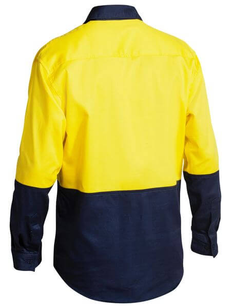 Bisley Hi Vis Closed Front Drill Shirt- Long Sleeve (BSC6267)