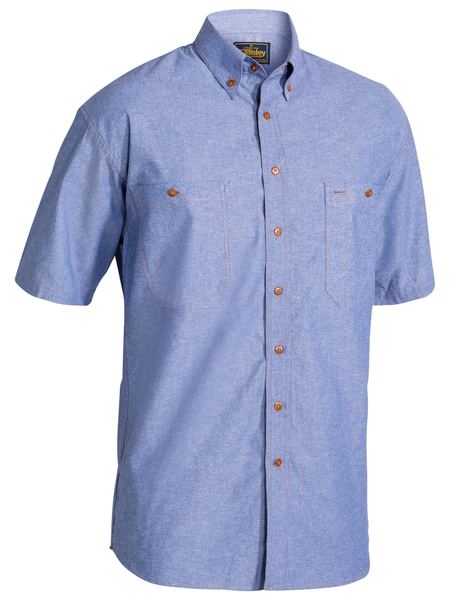 Bisley Chambray Shirt - Short Sleeve (B71407)