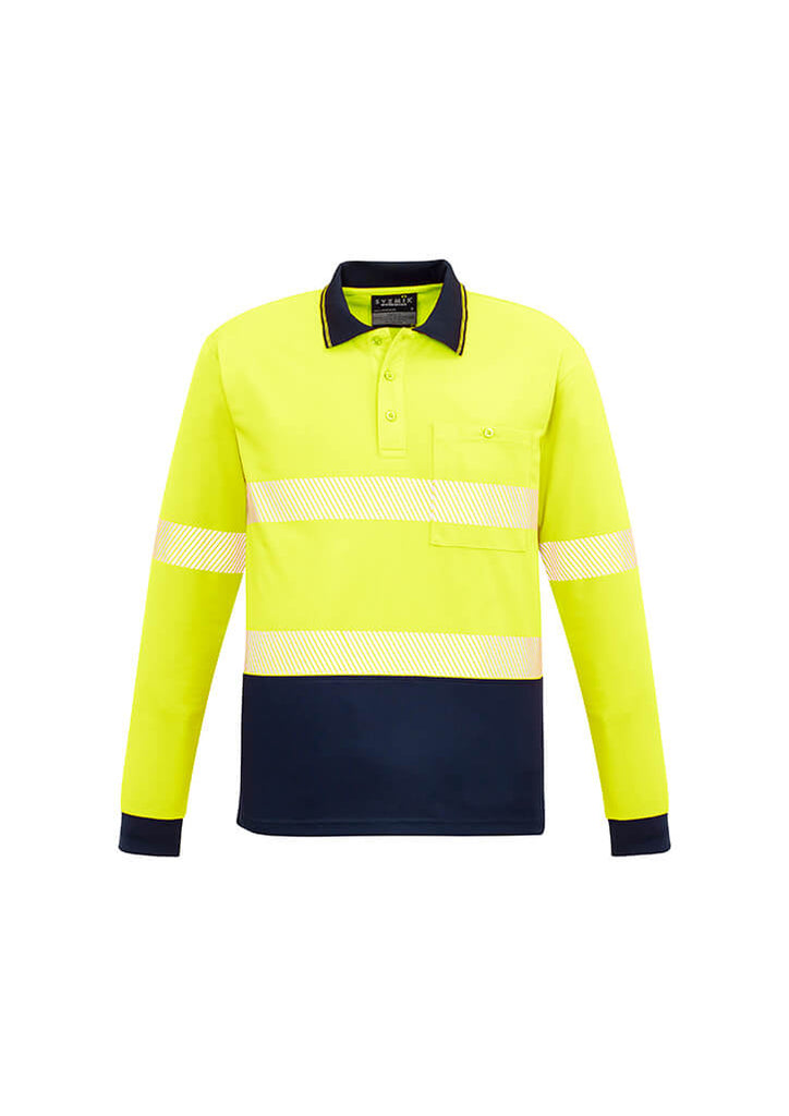 Syzmik Unisex Hi Vis Segmented L/S Polo - Hoop Taped (ZH530)