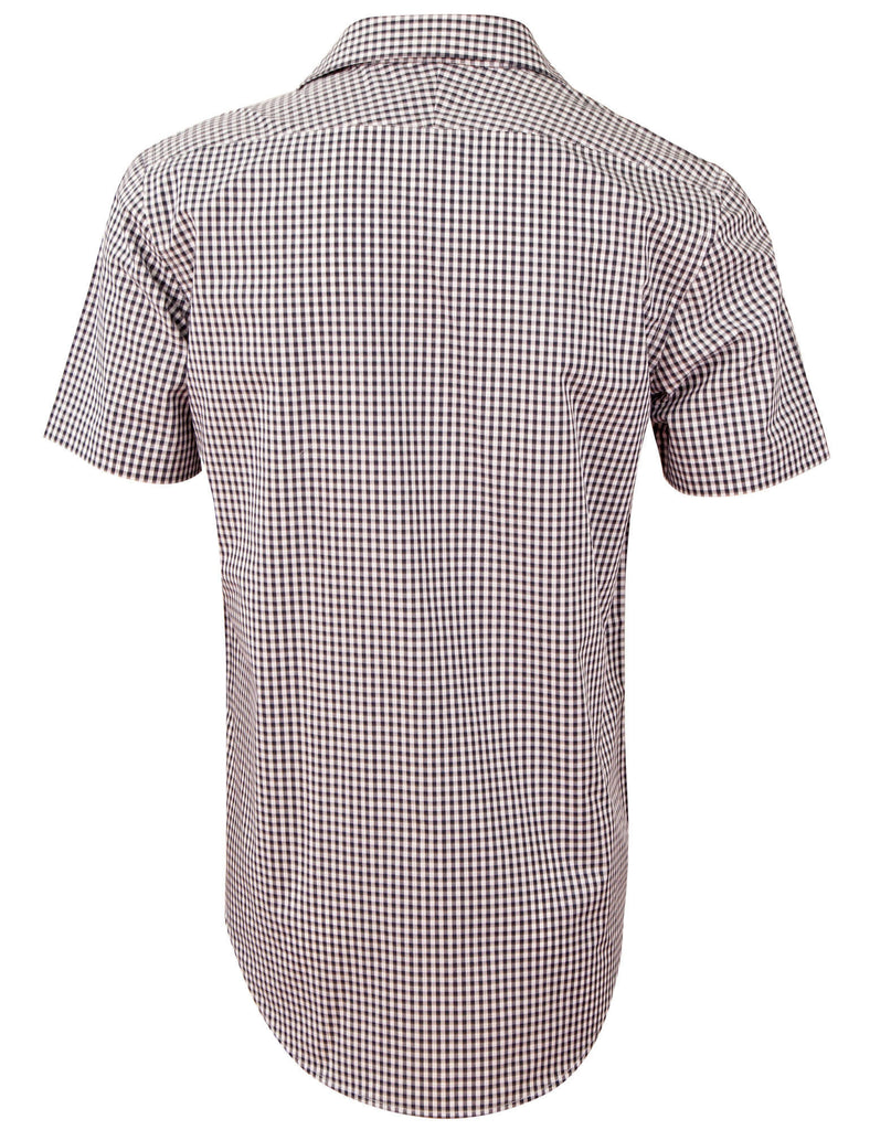 Winning Spirit  Men’s Gingham Check Short Sleeve Shirt (M7330S)