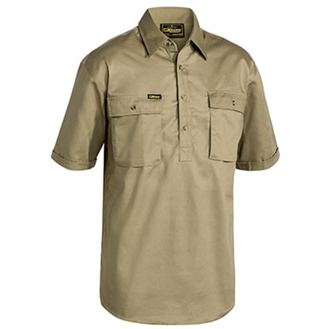 Bisley Closed Front Cotton Drill Shirt - Short Sleeve (BSC1433)