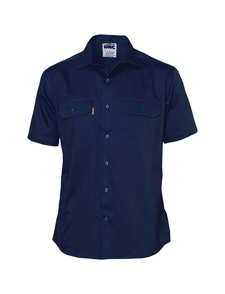 DNC Cotton Drill S/S Work Shirt - Short Sleeve (3201)