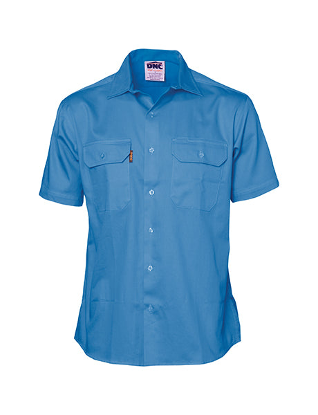 DNC Cotton Drill S/S Work Shirt - Short Sleeve (3201)