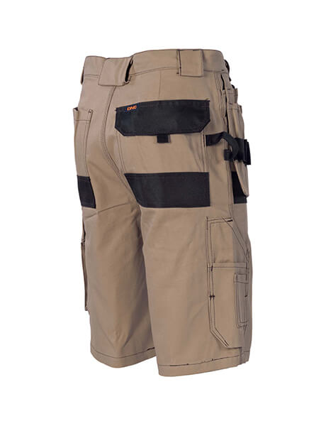 DNC Duratex Cotton Duck Weave Tradies Cargo Shorts - with twin holster tool pocket (3336)