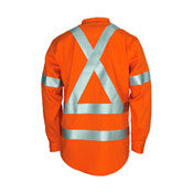 DNC Patron Saint Flame Retardant Arc Rated Closed Front Shirt With "X" Back 3M F/R R/Tape - L/S (3408)