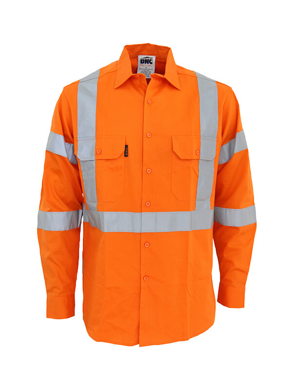 DNC Hi-Vis 3 way vented "X" back & Biomotion taped shirt (3545)