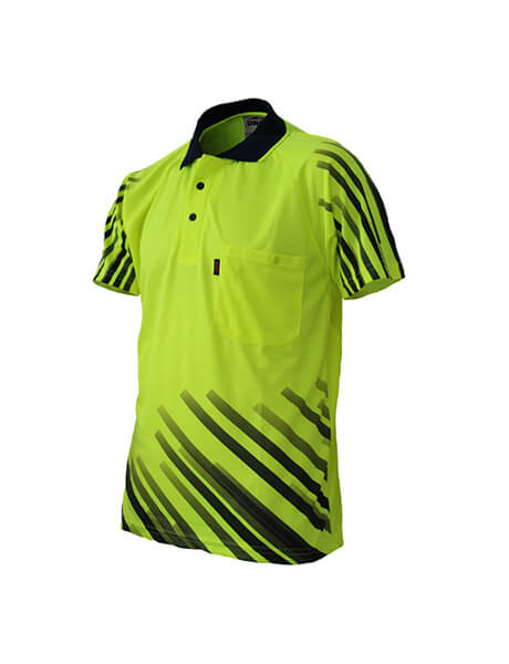 DNC Hivis Sublimated Full  Stripe Polo (3566)