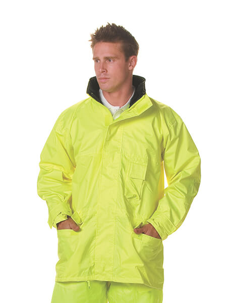 Rain jacket with drawstring waist sales