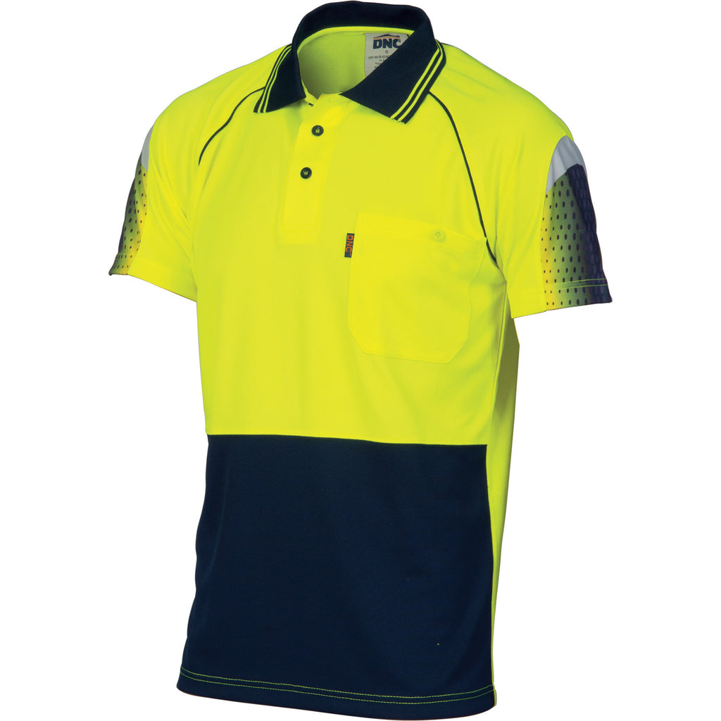 DNC HiVis Cool-Breathe Sublimated Piping Polo-Short Sleeve (3751)