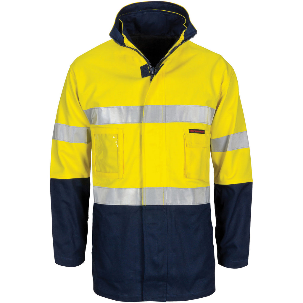 DNC Hi-Vis "4 IN 1" Cotton Drill Jacket with Generic R/Tape (3764)