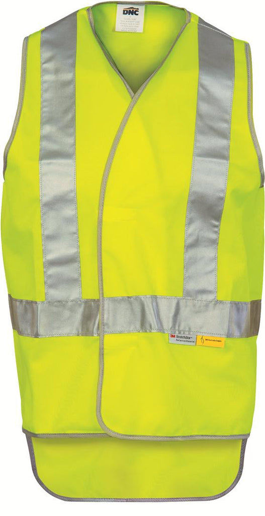 DNC Day & Night Cross Back Safety Vest with Tail (3802)