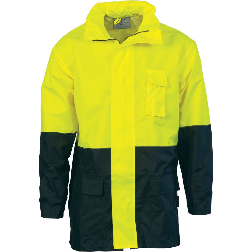 DNC HiVis Two Tone Lightweight Rain Jacket (3877)