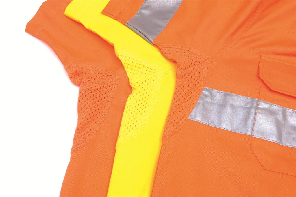 DNCHiVis Two Tone Cool-Breeze Cotton Shirt with 3M Reflective Tape, S/S (3887)