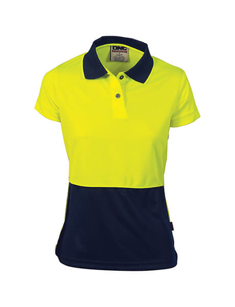 DNC Ladies HiVis Two Tone S/S Polo (3897)