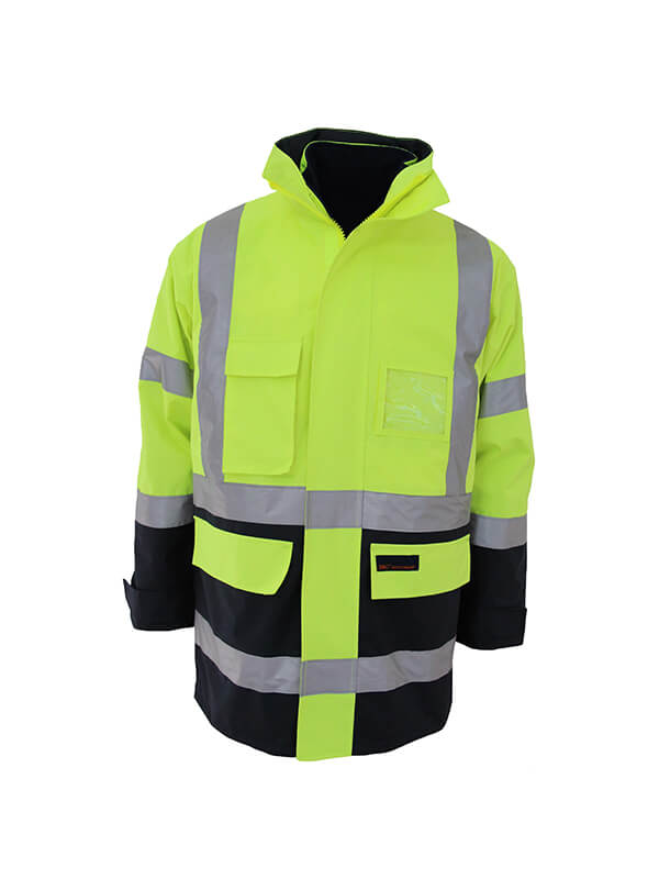 DNC Hi Vis H Pattern 2T Bio Motion Tape 6 in 1 Jacket 3964 Budget Workwear