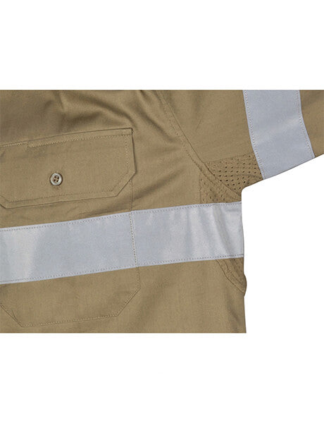 DNC HiVis Cool-Breeze Cotton L/S Shirt with generic R/T (3967)